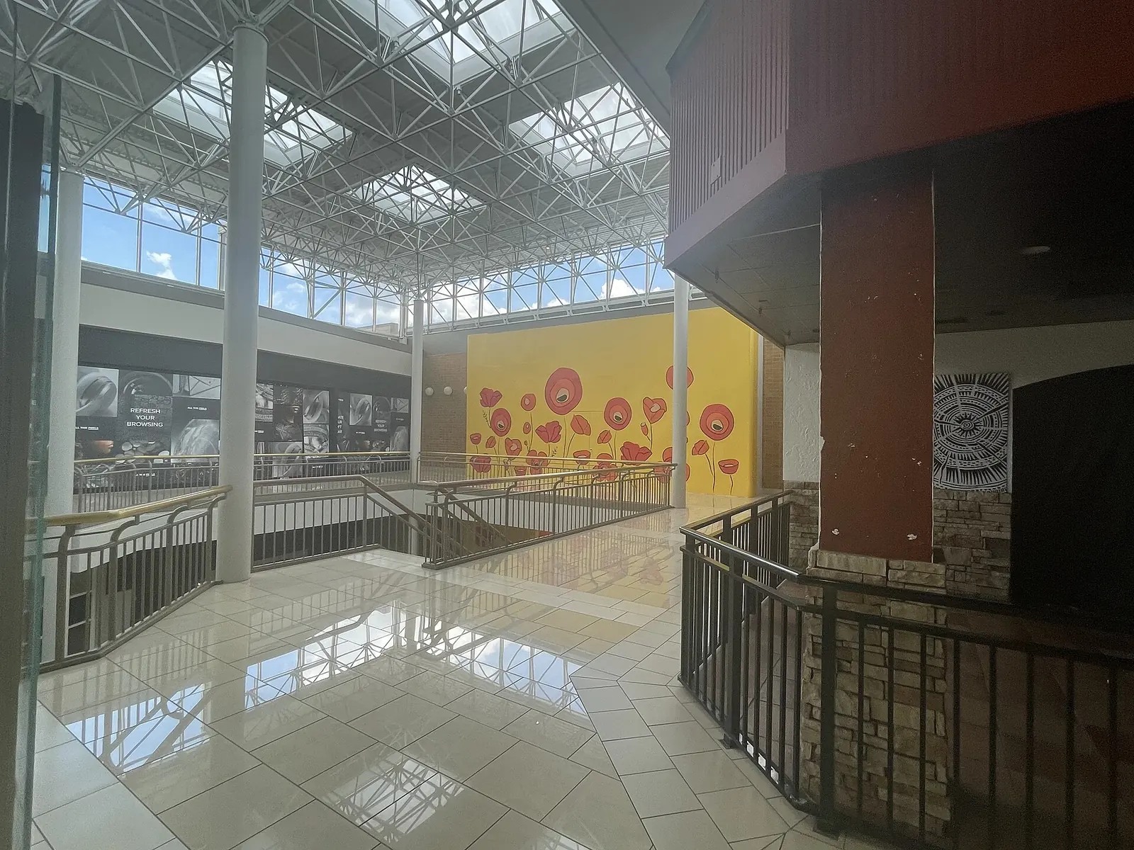 The skylit upper level of Governor's Square mall on Apalachee Parkway in Tallahassee.