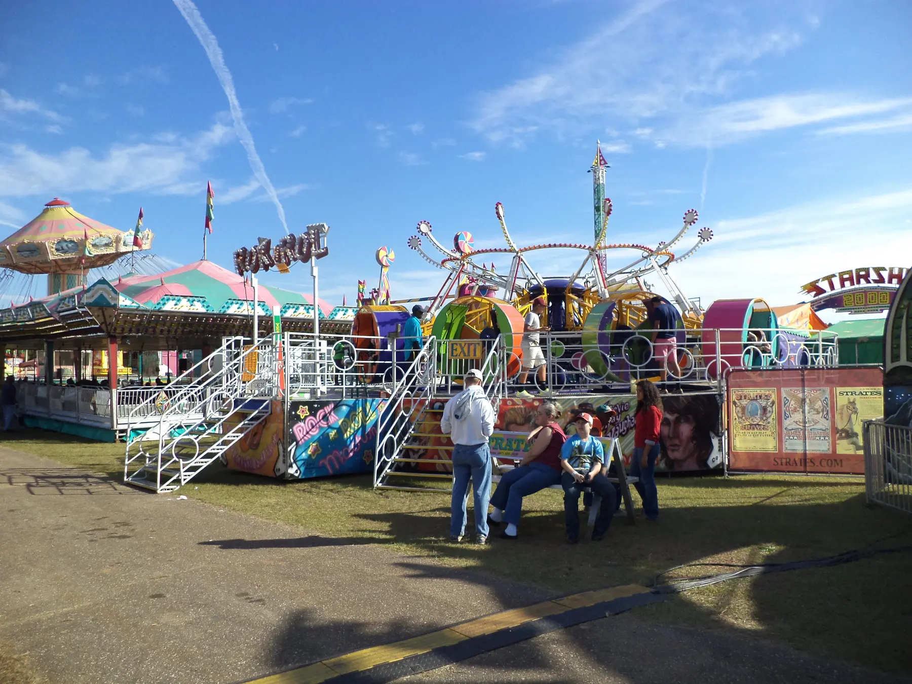 Carnival rides at the North Florida Fair in Tallahassee.