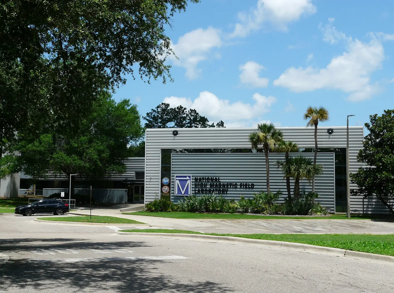 The entrance to the National High Magnetic Field Laboratory in Tallahassee.