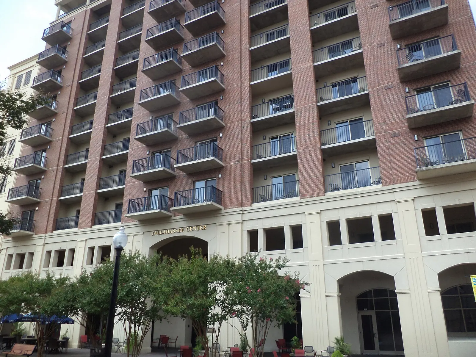 The Tallahassee Center condominium tower on Kleman Plaza in downtown Tallahassee.