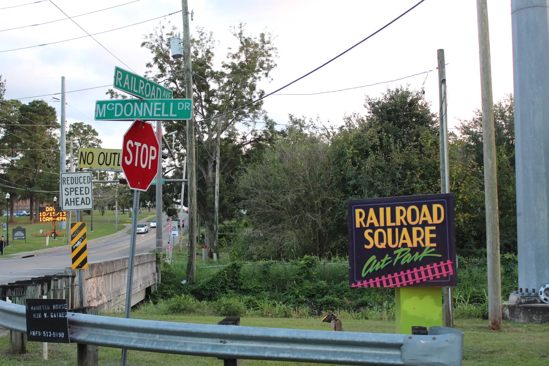 Shops and galleries at Railroad Square Art Park in Tallahassee.