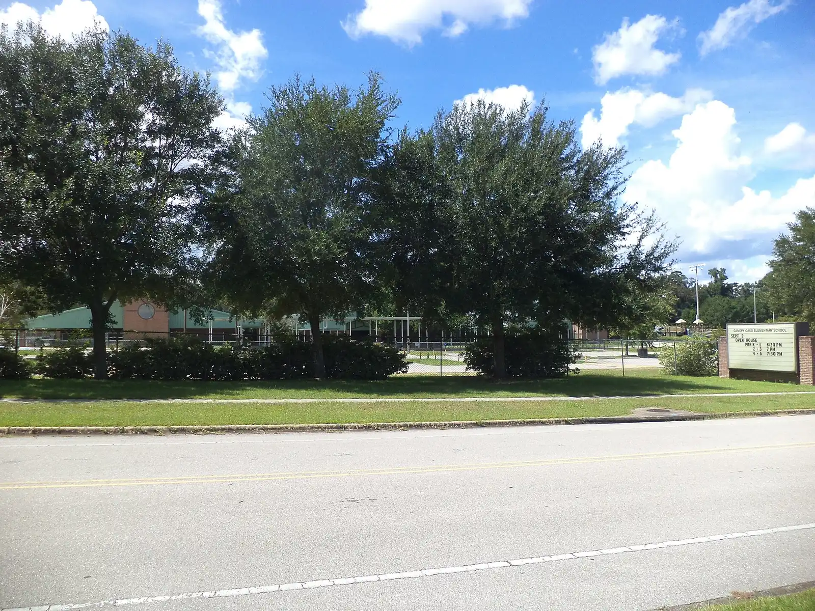 Canopy Oaks Elementary School on Point View Drive, north of Tallahassee