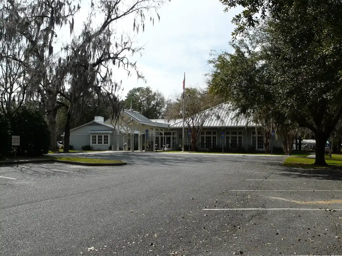 The Jane G. Sauls Fort Braden Branch Library in Fort Braden, the community Fort Braden School serves