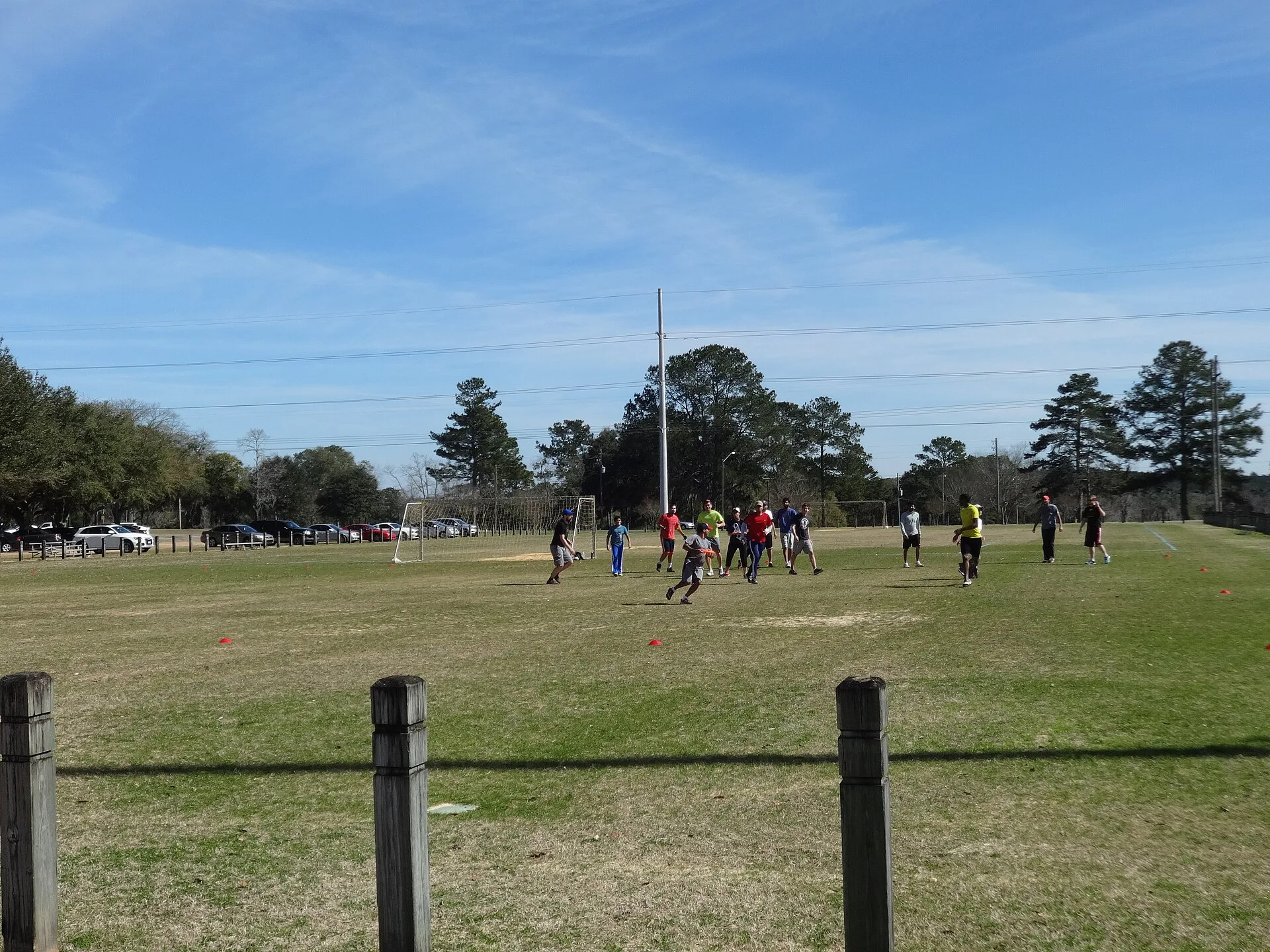 A pickup game on the soccer field at Tom Brown Park in Tallahassee, home of the city's all-girls youth soccer games.